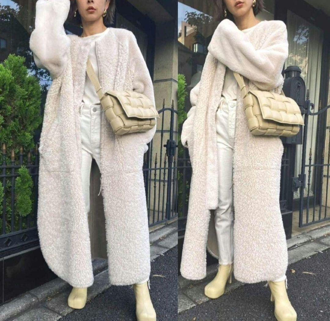 ジャケット・アウター REVERSIBLE TWIN BOA COAT ameri vintage