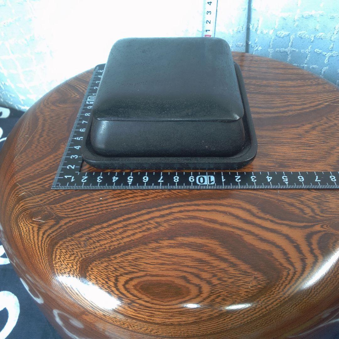 骨董６ 中国？木製円形茶道具 蓋付き 約10cm