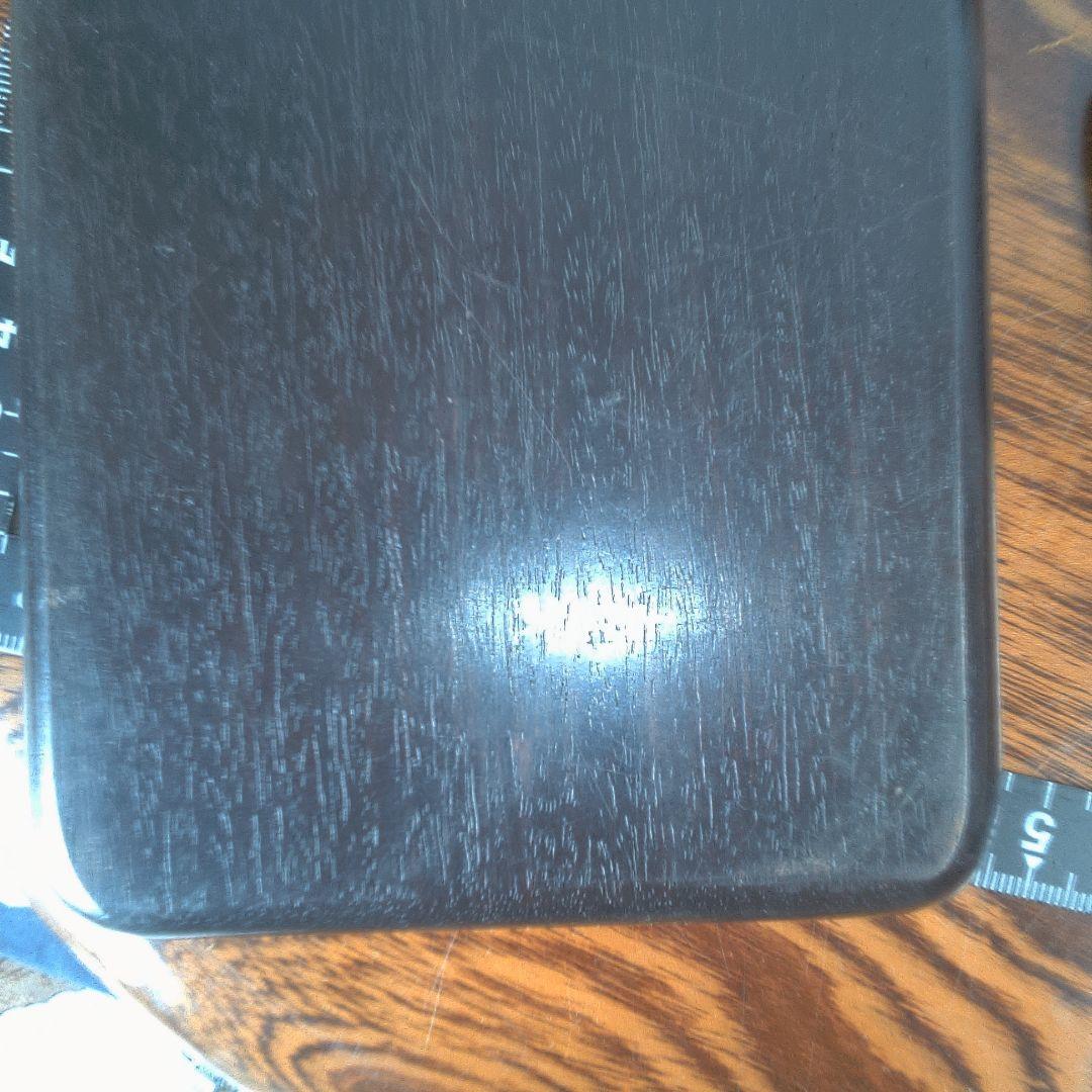 骨董６ 中国？木製円形茶道具 蓋付き 約10cm