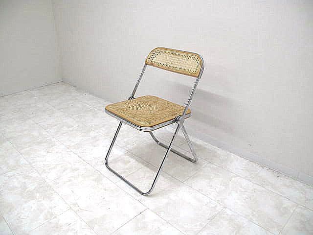 リプロダクト品 プリアチェア フォールディングチェア クローム×ラタン 名作