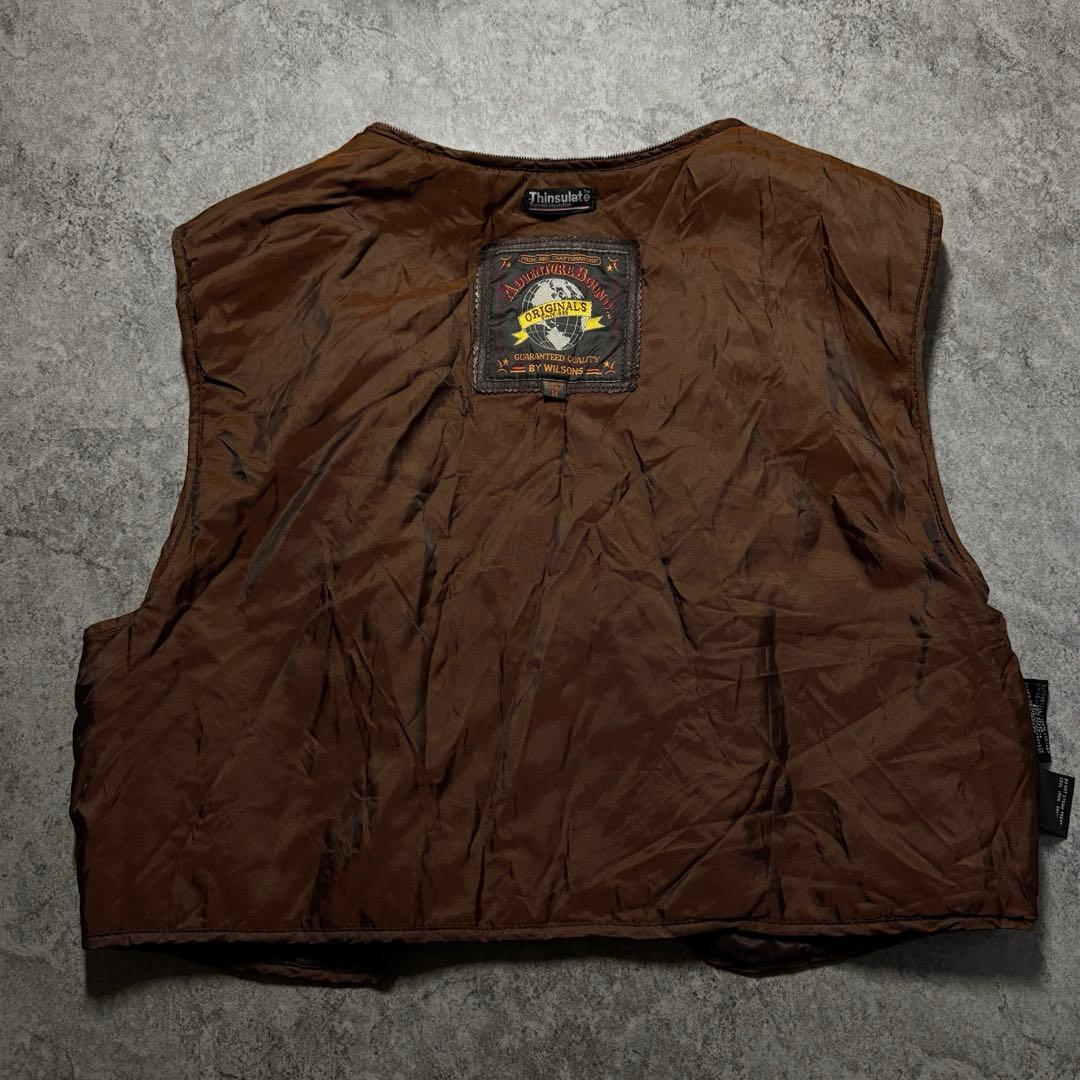 90s WILSON レザージャケット　セミダブルライダース　シンサレート　短丈