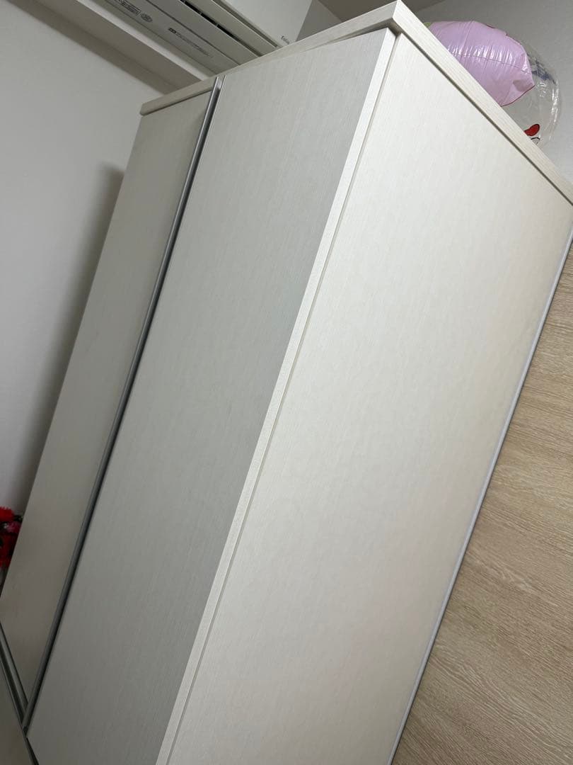 ⚠️専用 ホワイト スライド式扉 引き出し付き箪笥