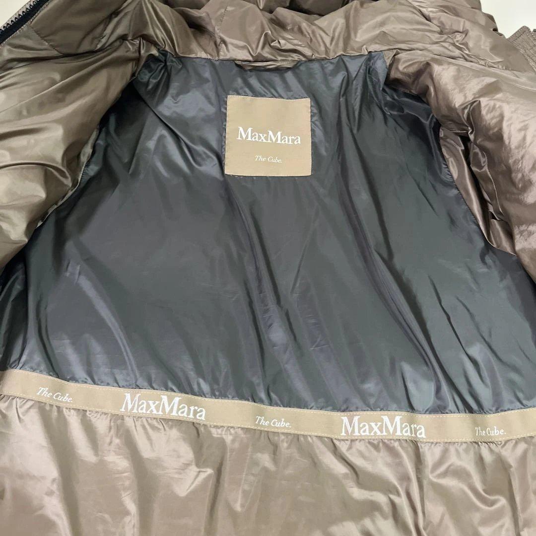 Max Mara SEIA ダウンジャケット ブラウン フード付き