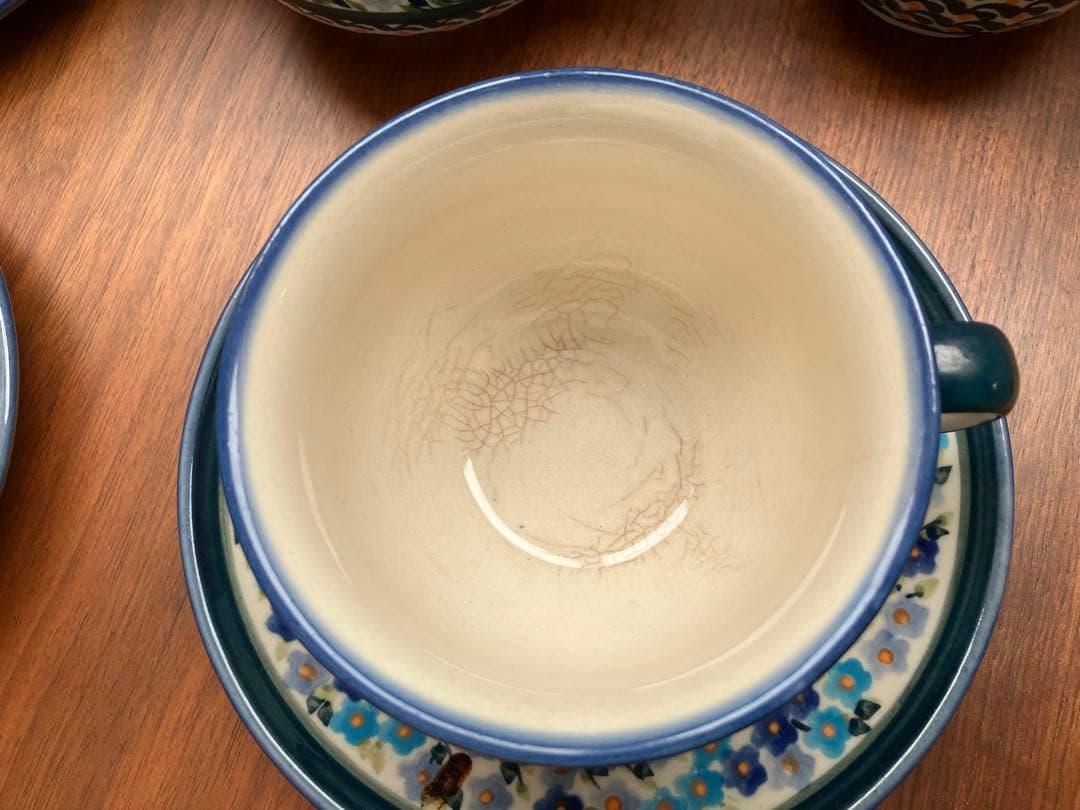 ポーランド食器セット 激レア柄 花柄 大皿カップ3シュガーポットミルクピッチャー