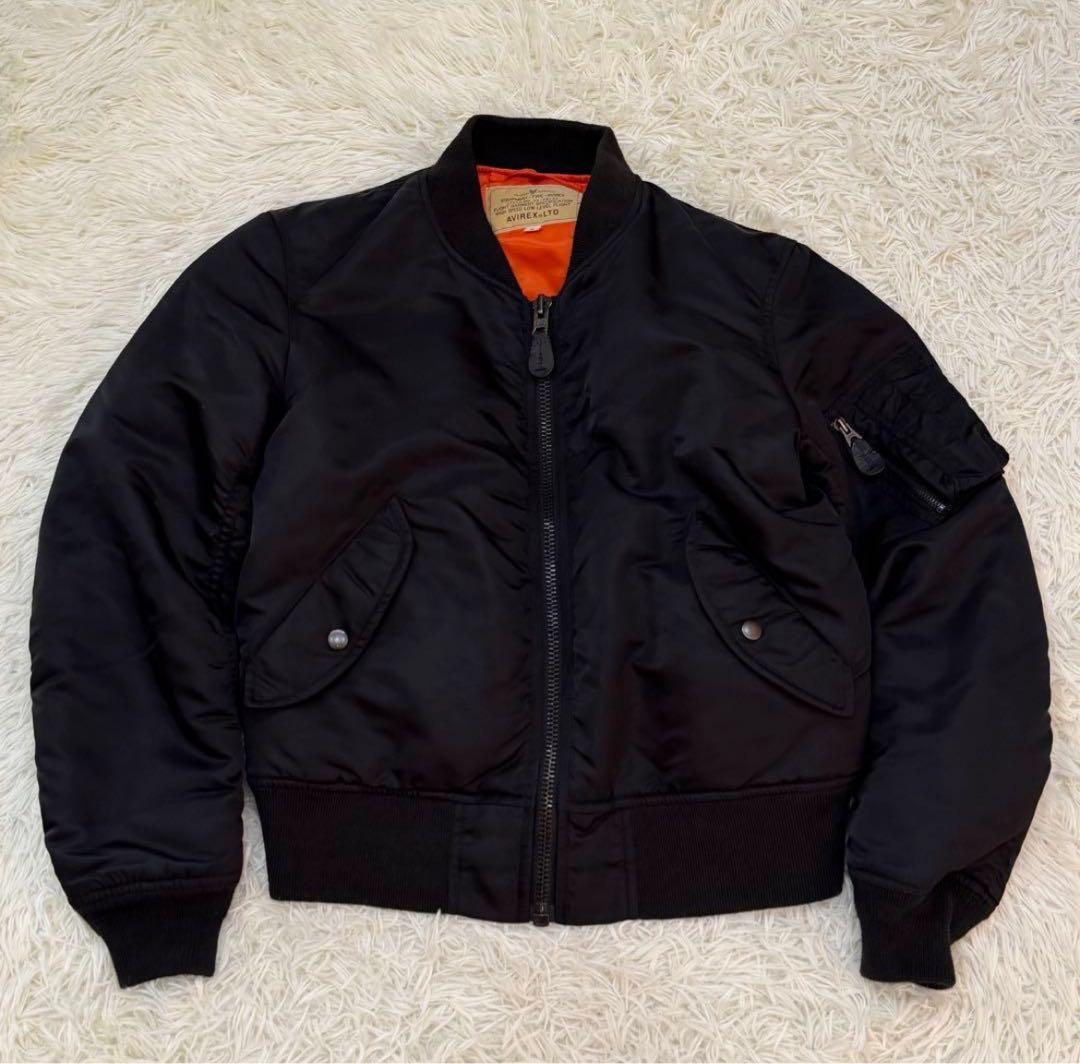 1944　AVIREX　MA-1フライトジャケット　黒　Sサイズ　最終値下