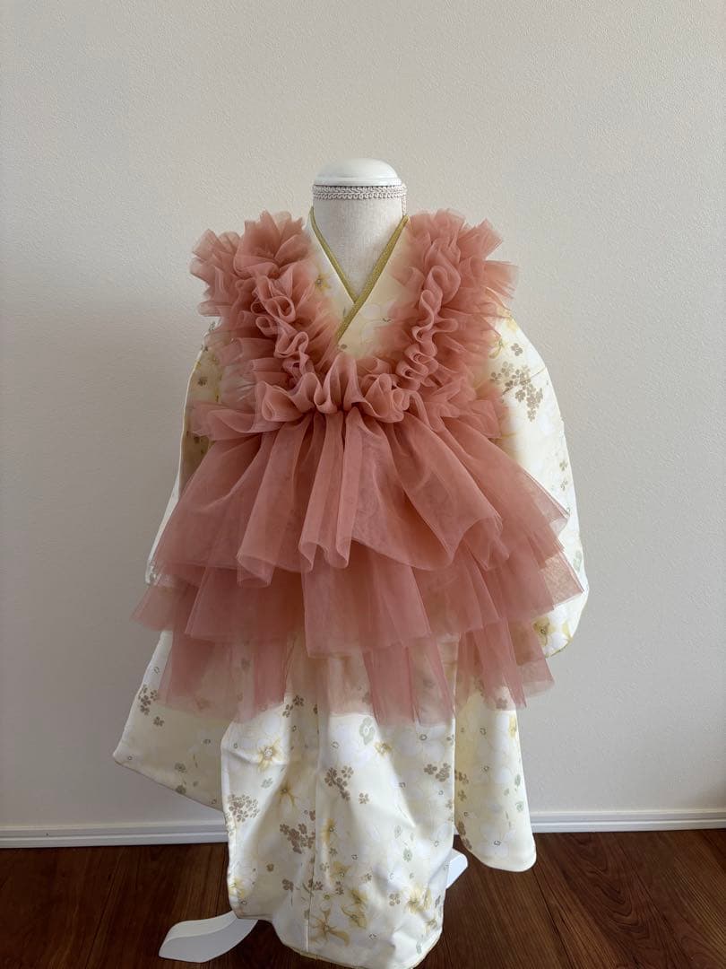 08 ヌードローズ　チュール被布