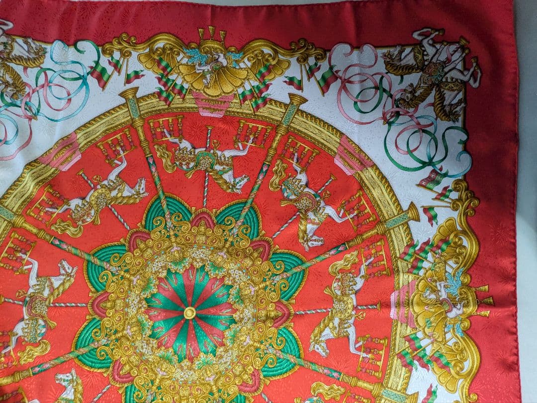 フランス製 100%シルク スカーフ