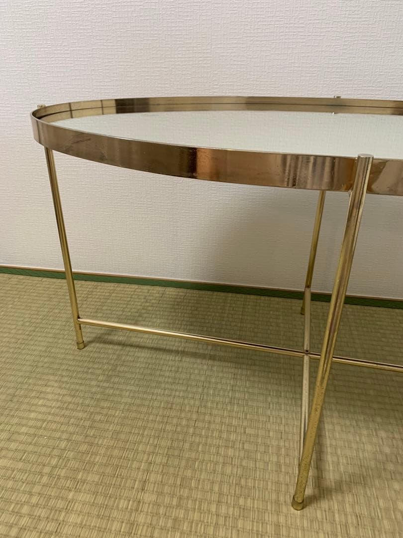 【大阪市内直接引き取りのみ】KARE ミラー天板ローテーブル