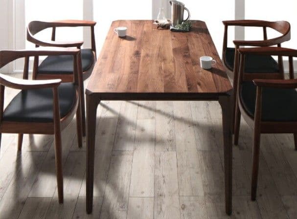 天然木ウォールナット無垢材北欧デザイナーズダイニング W.K. ダブルケー