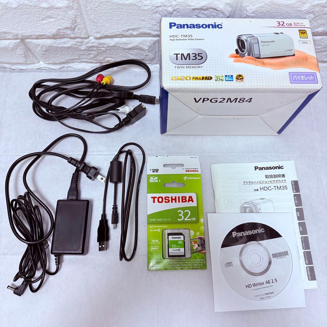 PanasonicHDC-TM35 ビデオカメラ本体 SD 付属品多数