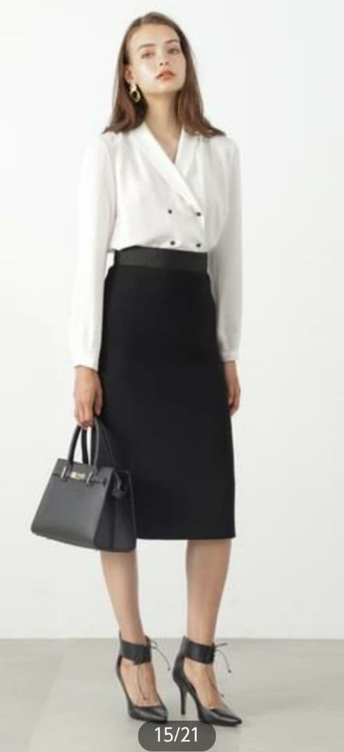 ピンキー＆ダイアン ダブルサテンタイトスカート 36