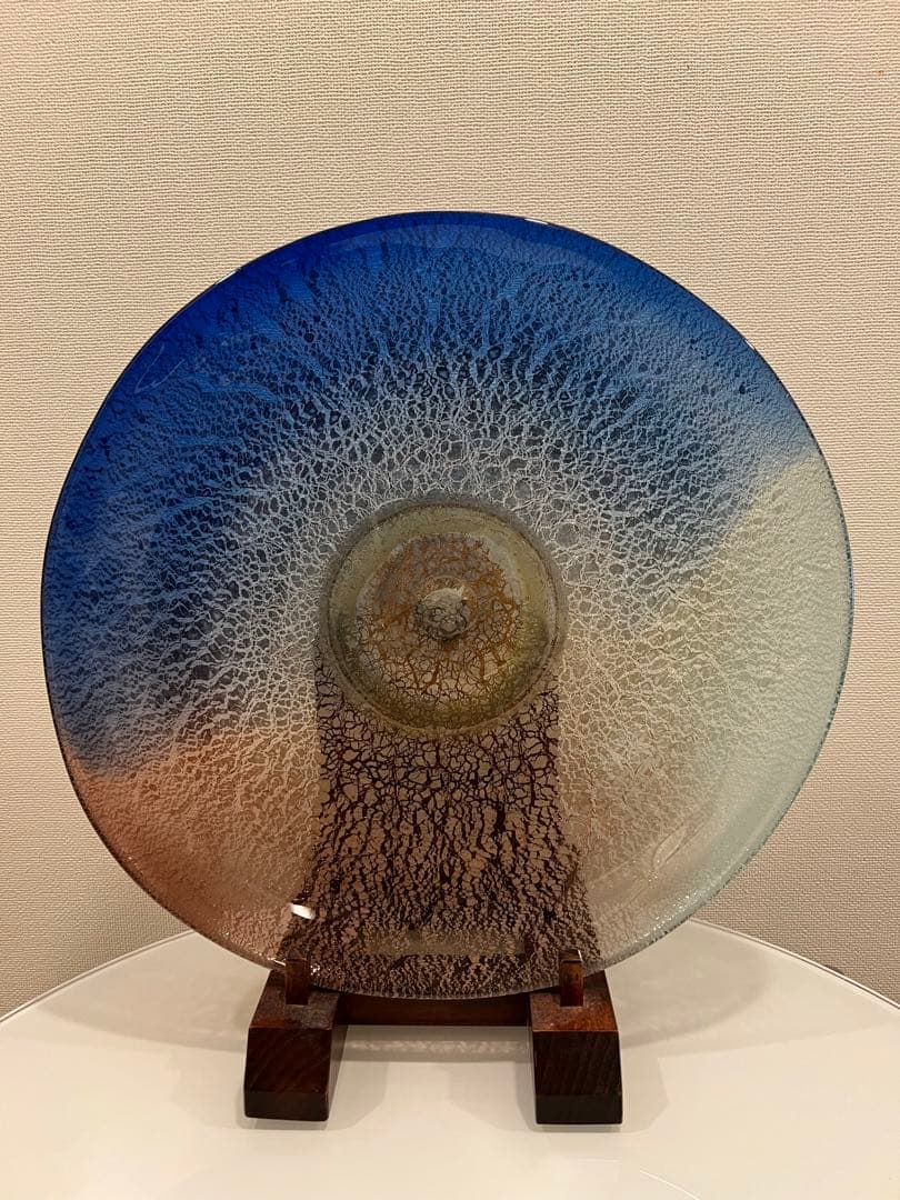 ⭐️週末限定お値下げ　琉球ガラス　稲嶺盛吉　大皿