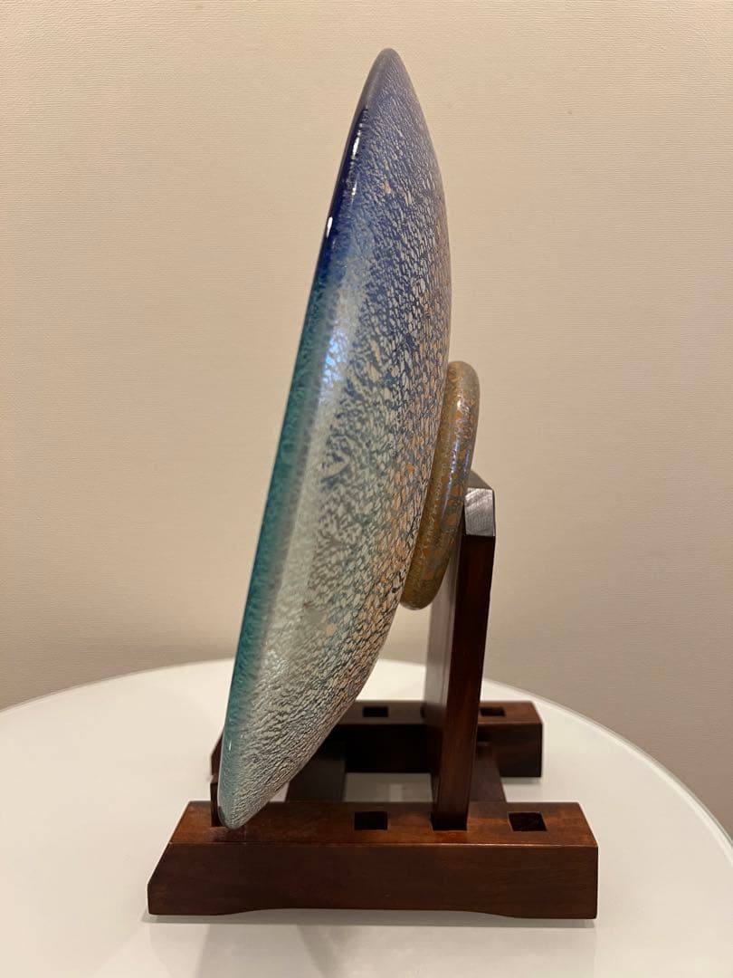 ⭐️週末限定お値下げ　琉球ガラス　稲嶺盛吉　大皿