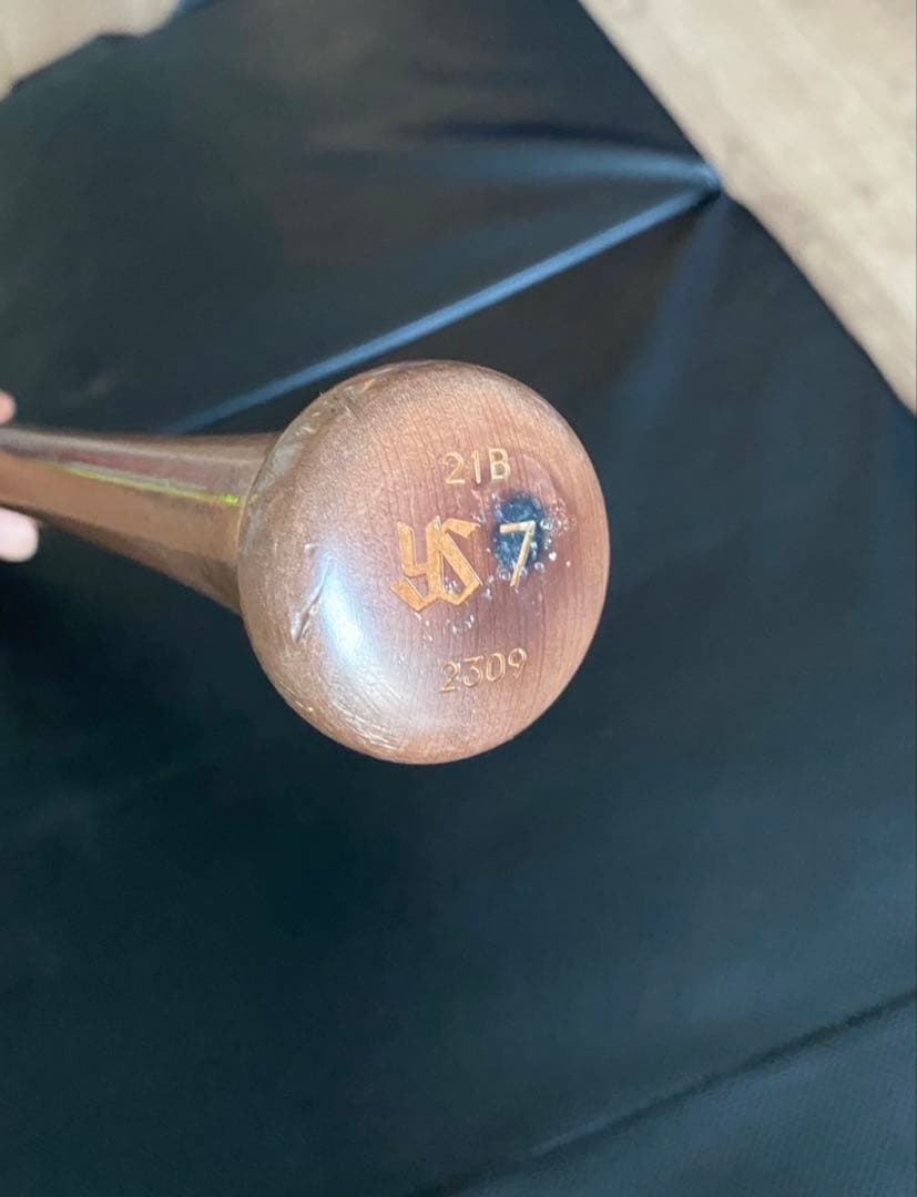 東京ヤクルトスワローズ　長岡秀樹 #7　バット NPBマーク 支給品　実使用