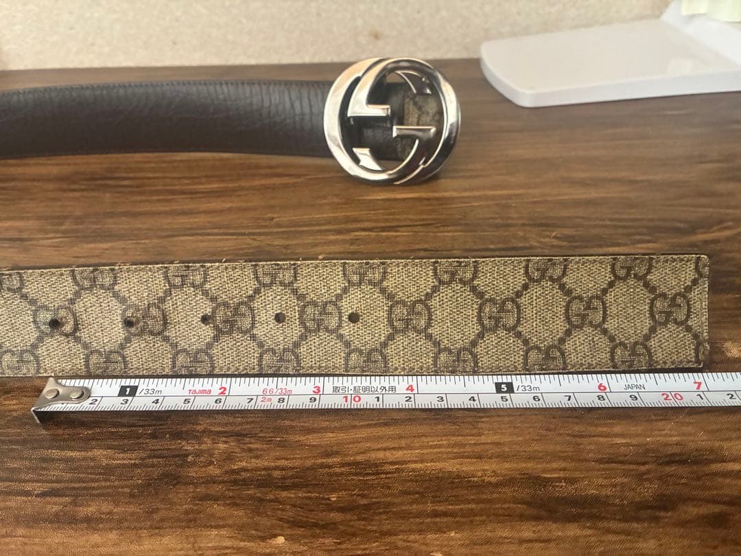 GUCCI グッチ 114984 インターロッキングGG柄 PVC シルバー金具