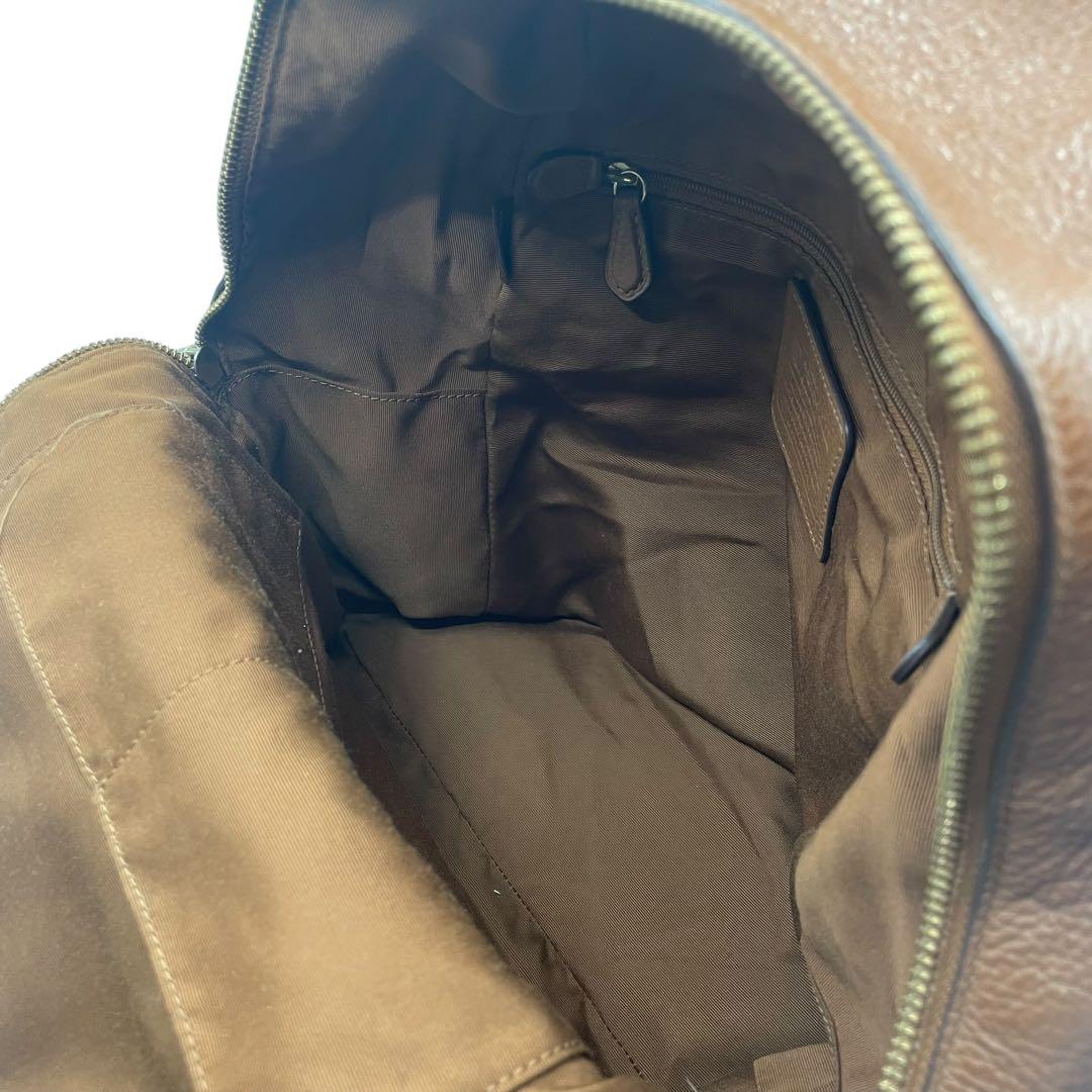 美品　A4 コーチ　リュック　バックパック　チャーリー　レザー　茶 ブラウン