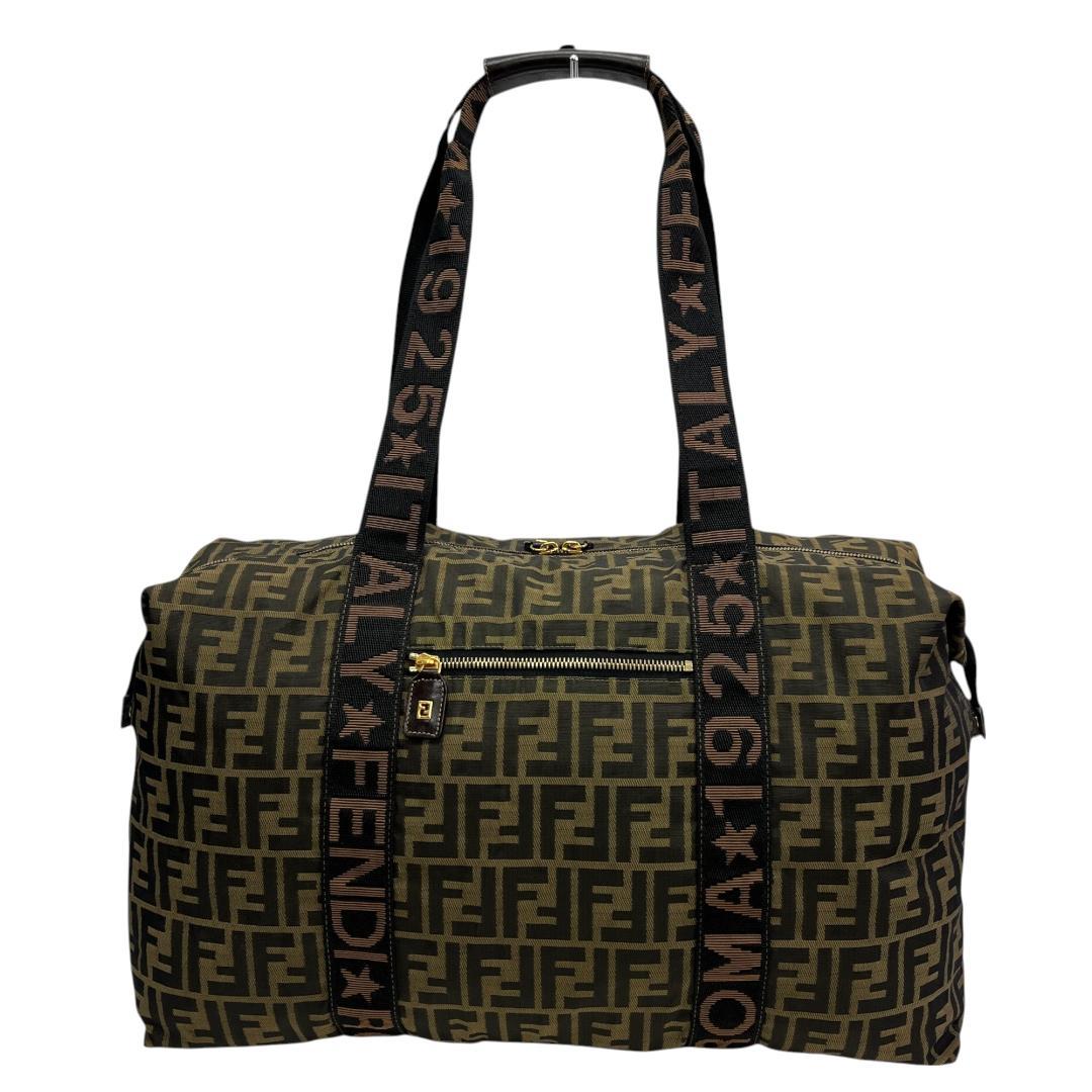 美品 FENDI フェンディ ボストンバッグ ズッカ 総柄 ロゴ 大容量 旅行