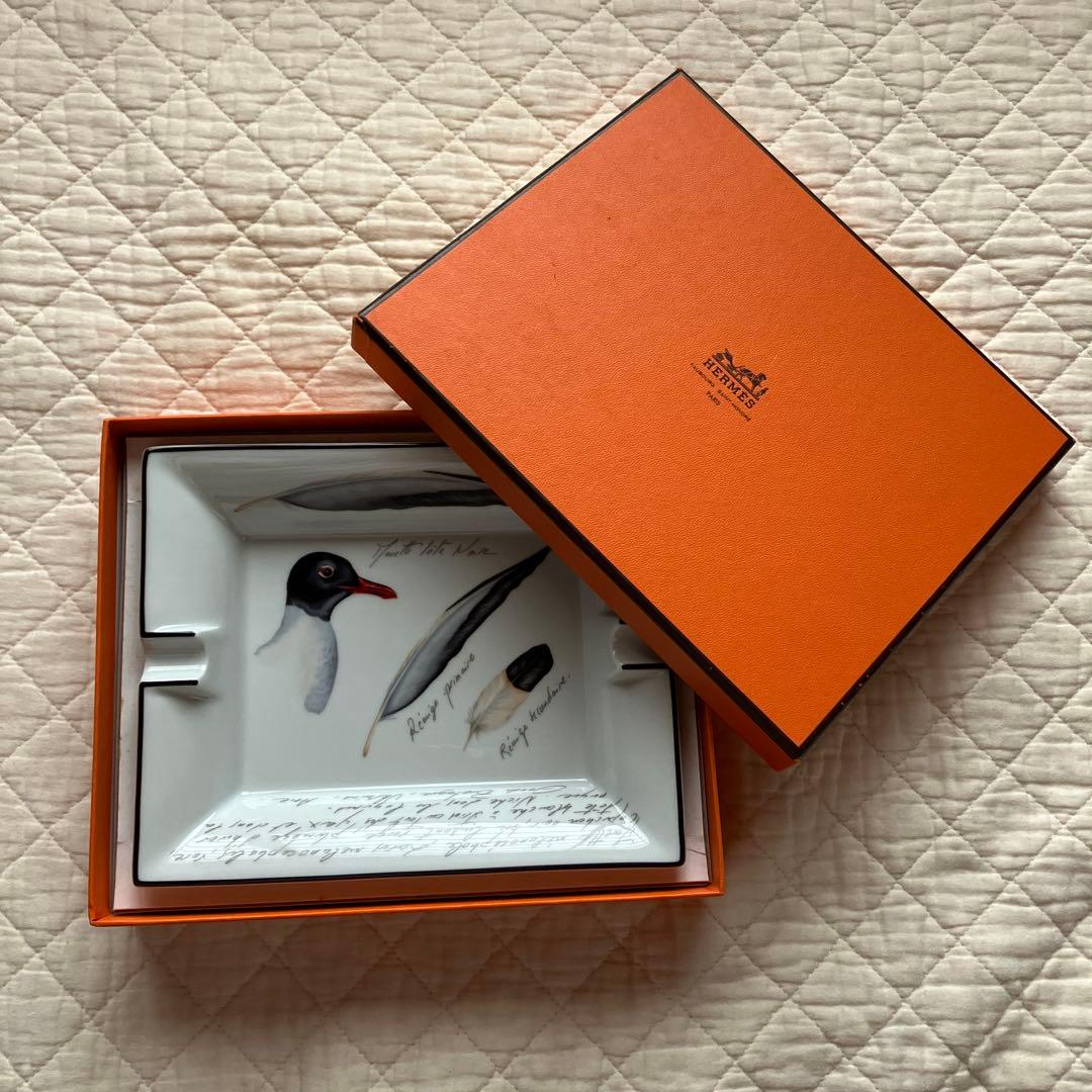 【美品】HERMES エルメス 灰皿 アッシュトレイ 鳥