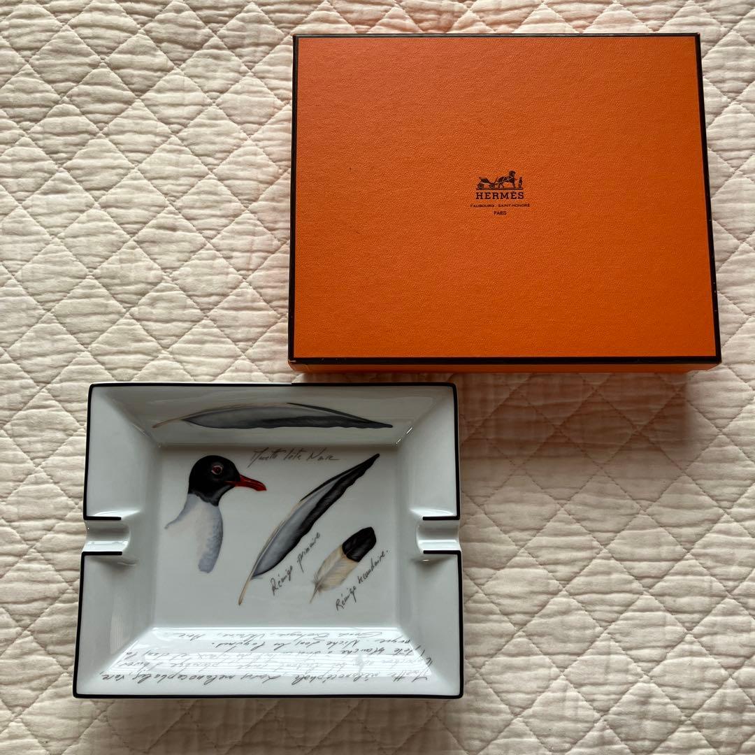 【美品】HERMES エルメス 灰皿 アッシュトレイ 鳥