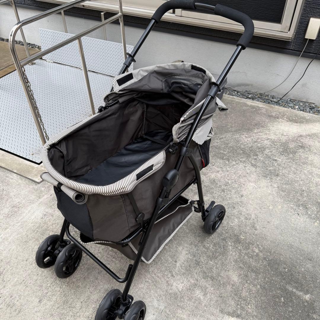 わんわんカート 多頭用DXplus-N ストライプグリーン