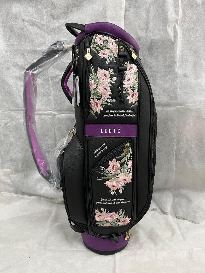 新品 ルディックゴルフ レディース 限定キャディバッグ 合皮 ブラック シェリフ