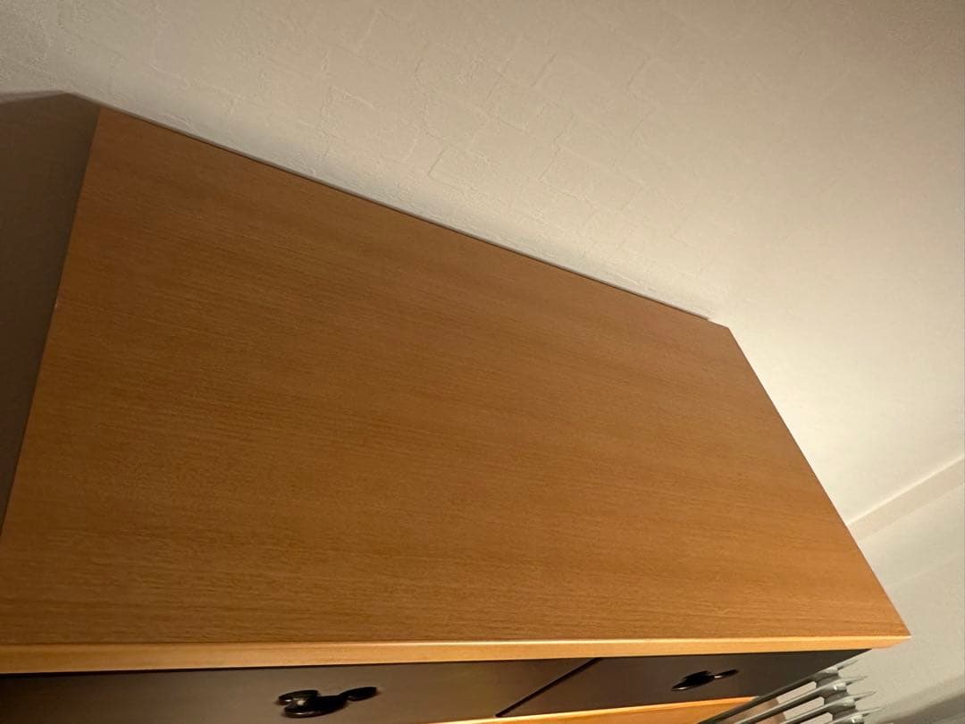 送料込　MADE IN JAPAN 天然杢　モダンミッキー　6段タンス　チェスト