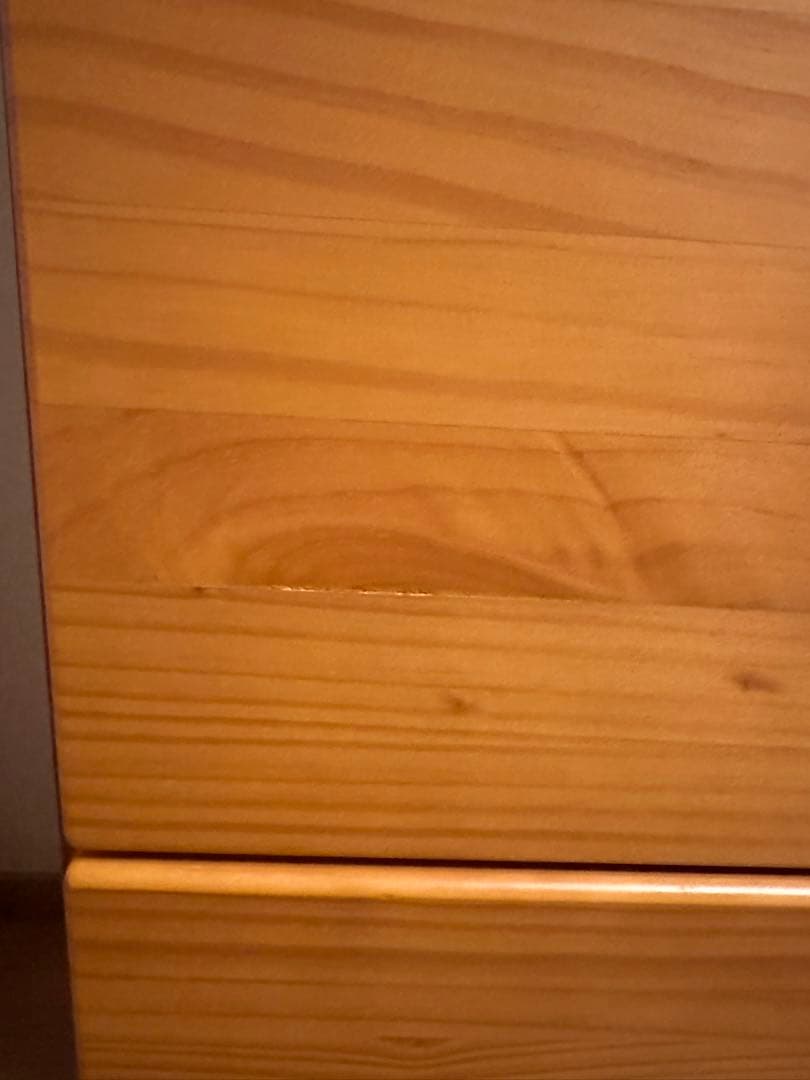 送料込　MADE IN JAPAN 天然杢　モダンミッキー　6段タンス　チェスト