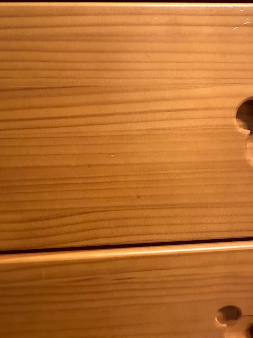 送料込　MADE IN JAPAN 天然杢　モダンミッキー　6段タンス　チェスト