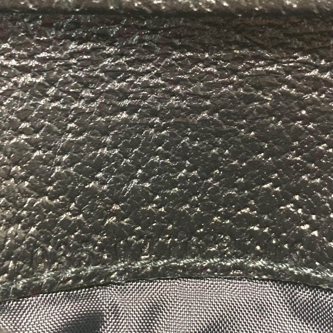 未使用保管 希少　GUCCI グッチ　二つ折り　黒　キャンバス　箱付き　付属　銀