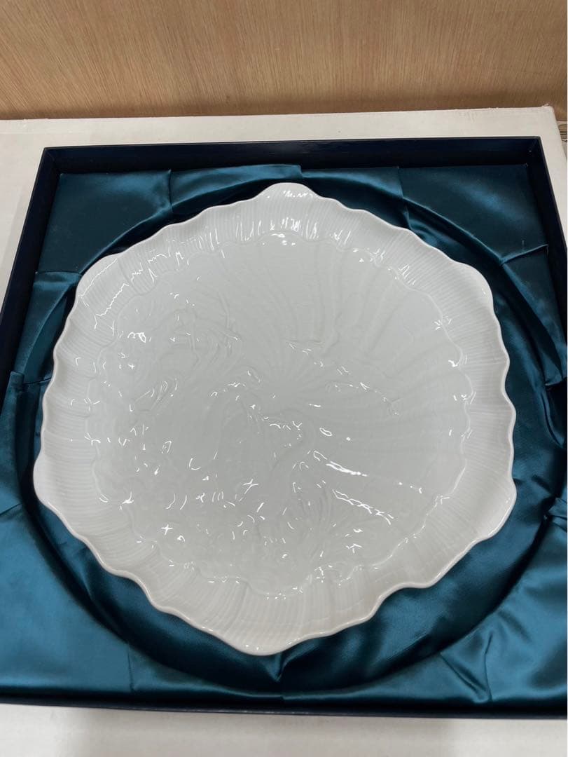 マイセンスワンモチーフ 一級品 六角形 プレート 2枚セット