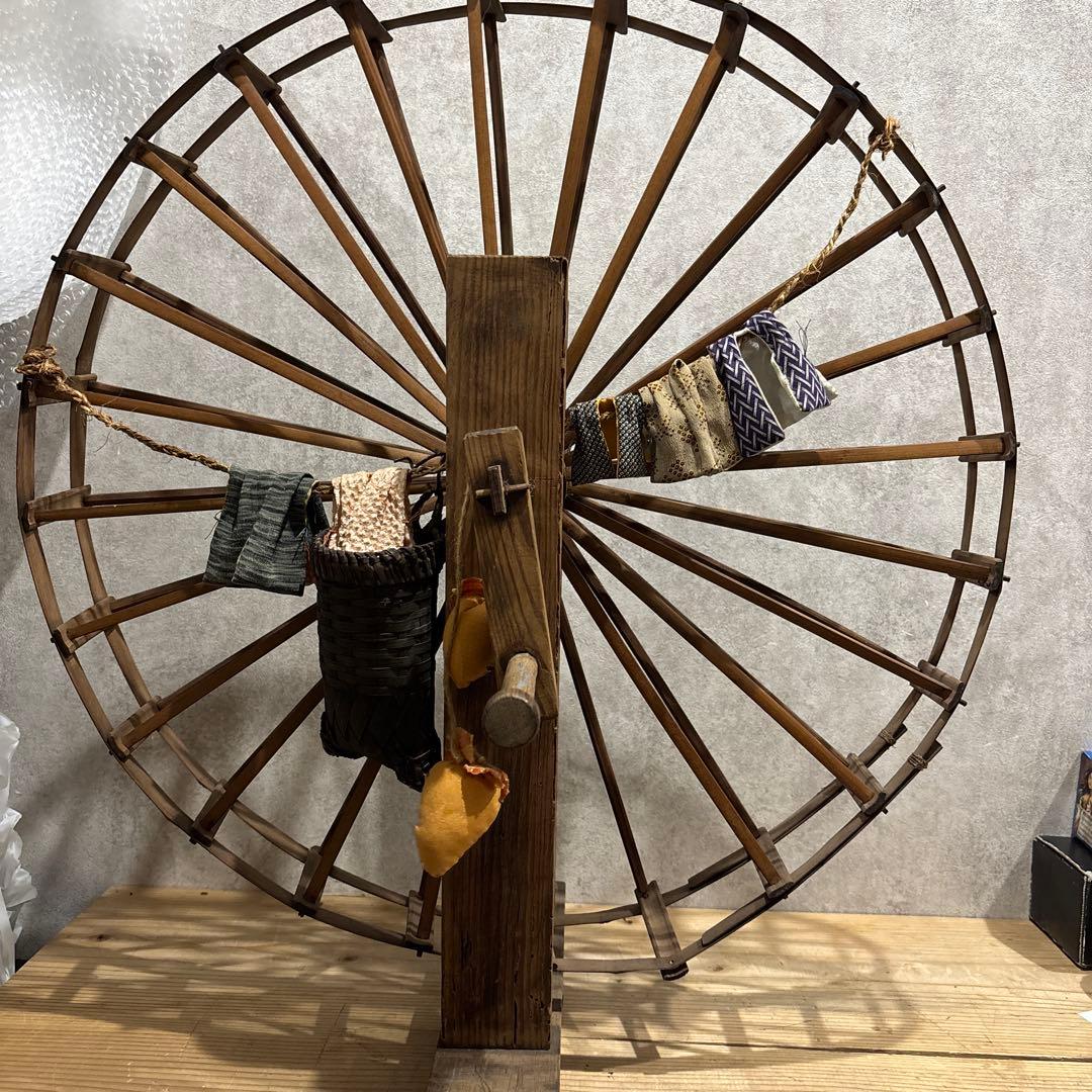 希少 古民具 木製 糸車（糸巻き）江戸〜明治期 和家具 古民家・店舗ディスプレイ