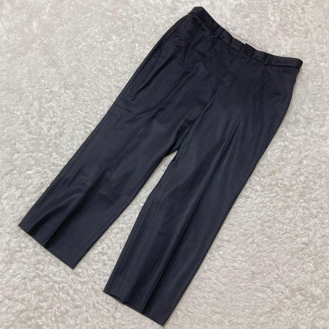 極美品♡ 23区 Bahariye パンツスーツ セットアップ ストライプ 紺