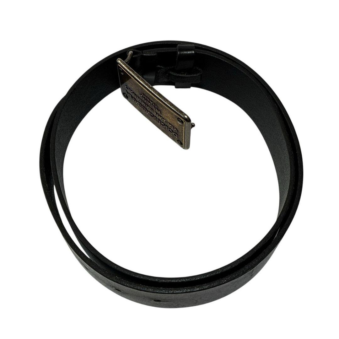 美品✨DOLCE&GABBANA レザーベルト イタリア製 ビッグバックル 本革