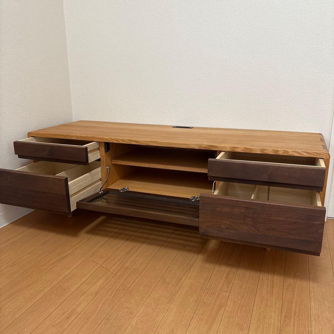 久和屋 Suite TVボード Hi 幅125 ウォールナット　タモ