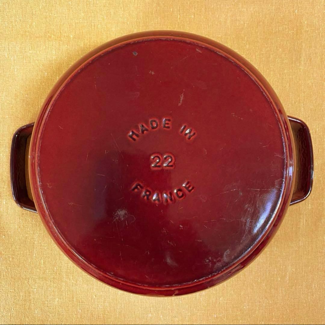ストウブが美しすぎて‼️早い者勝ち‼️ グレナディン レッド 22cm 両手鍋