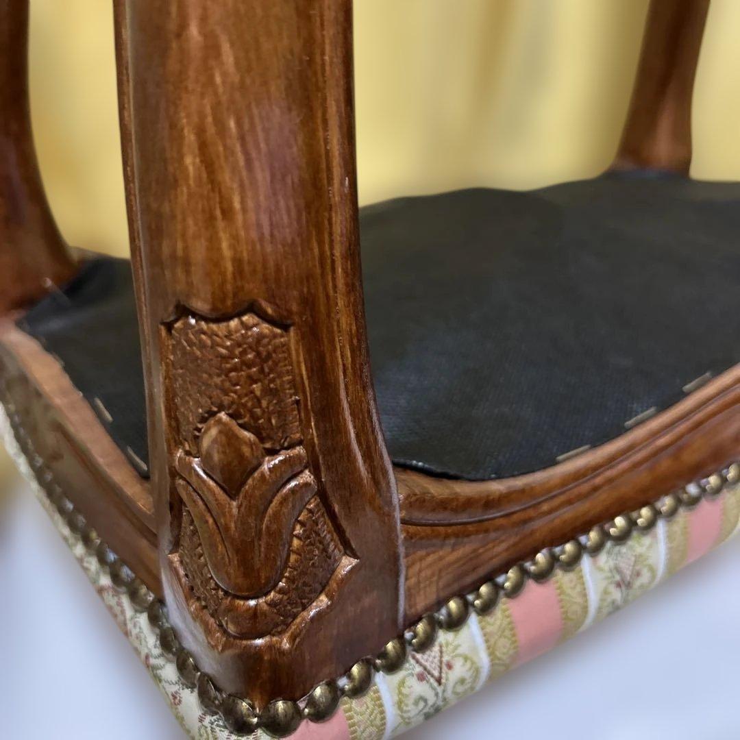 イタリア製　ストライプ スツール椅子