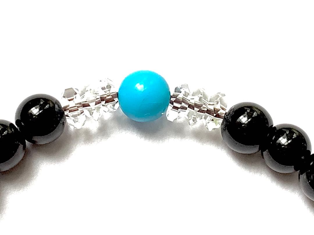 スリーピングビューティーターコイズ‼️国内最高峰黒平水晶*奈留島水晶ブレスレット