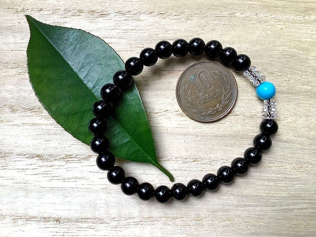 スリーピングビューティーターコイズ‼️国内最高峰黒平水晶*奈留島水晶ブレスレット