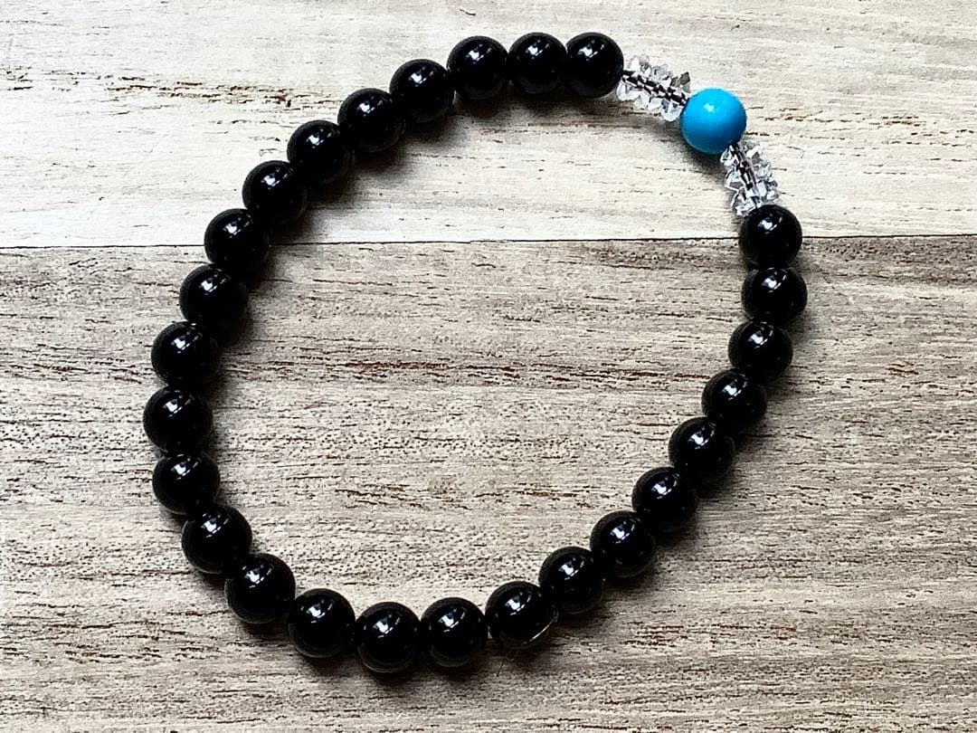 スリーピングビューティーターコイズ‼️国内最高峰黒平水晶*奈留島水晶ブレスレット