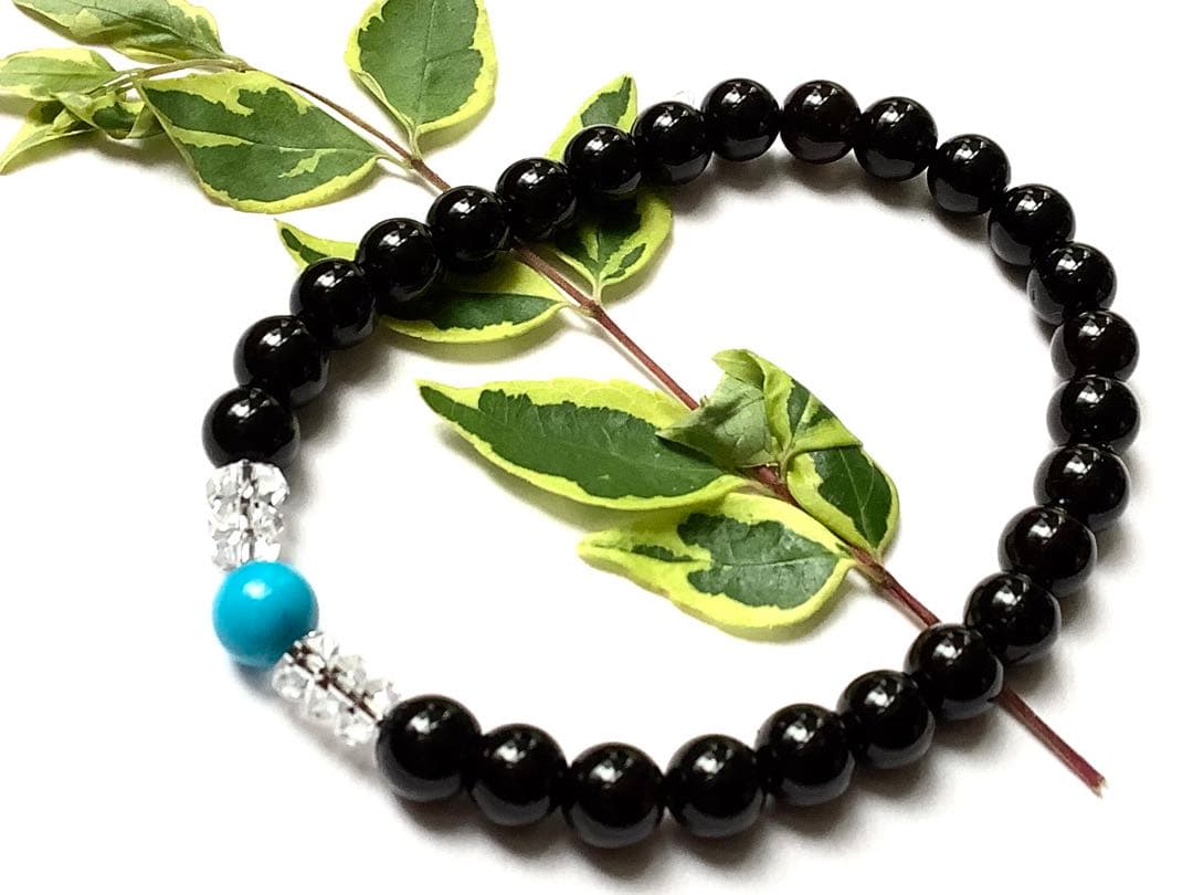 スリーピングビューティーターコイズ‼️国内最高峰黒平水晶*奈留島水晶ブレスレット