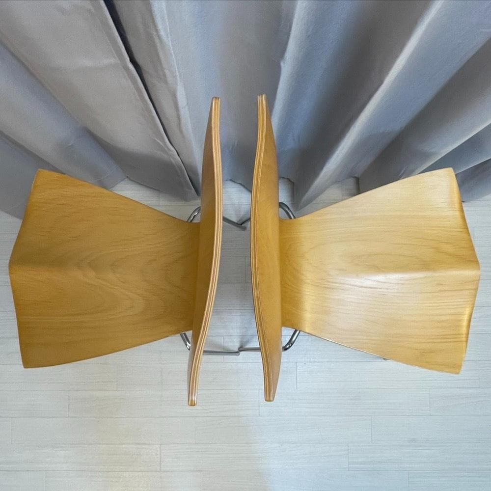 天童木工　スタッキングチェア　2脚セット