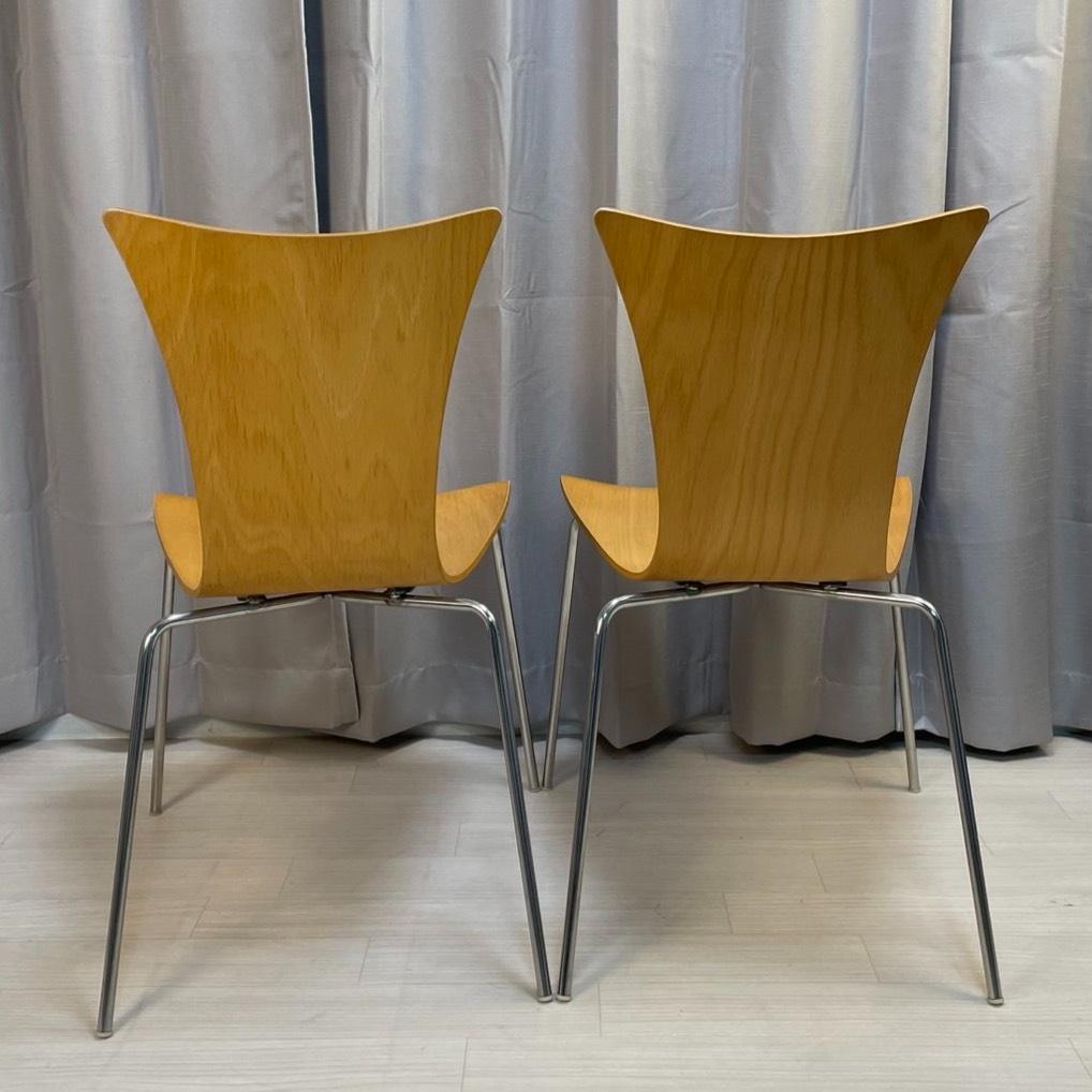 天童木工　スタッキングチェア　2脚セット