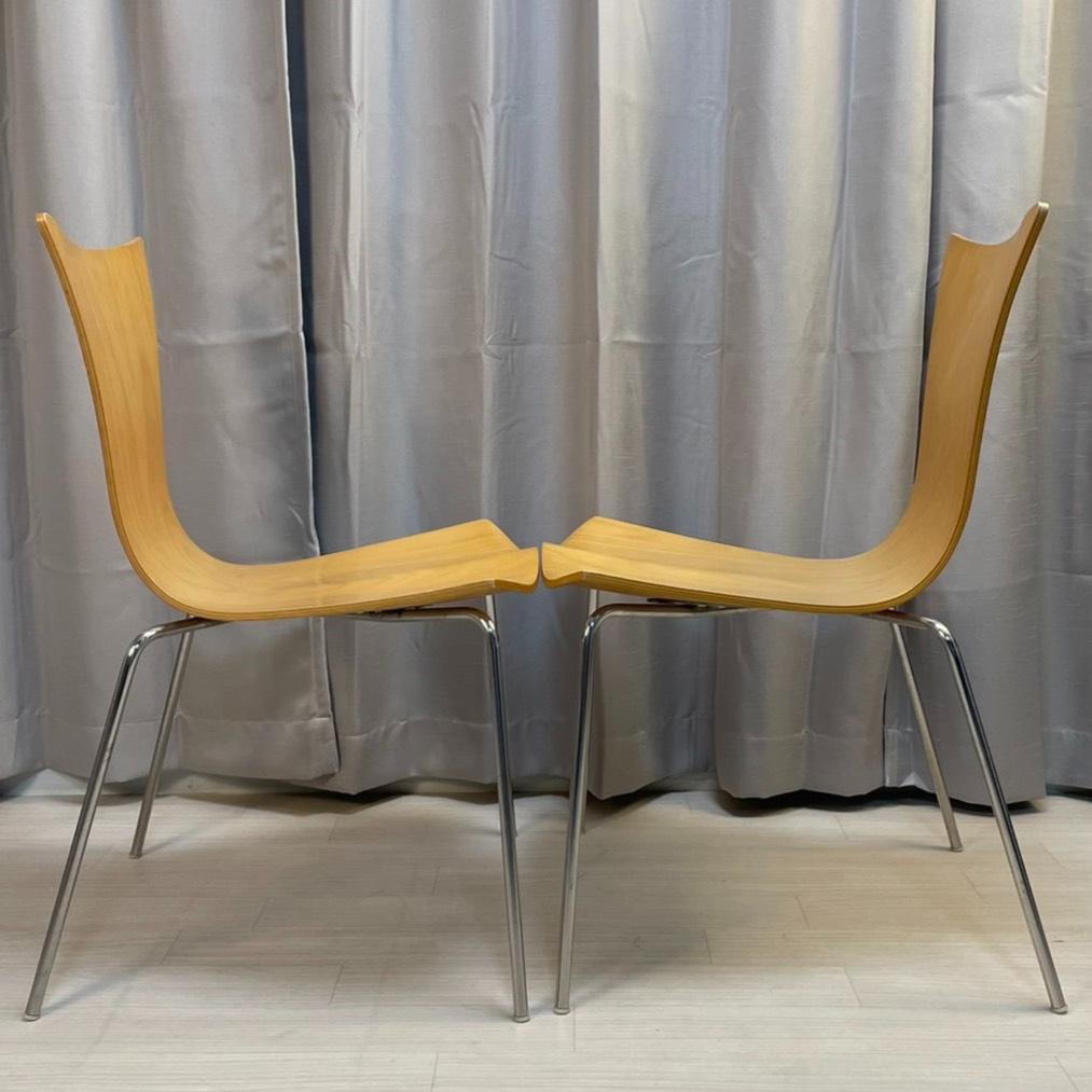 天童木工　スタッキングチェア　2脚セット