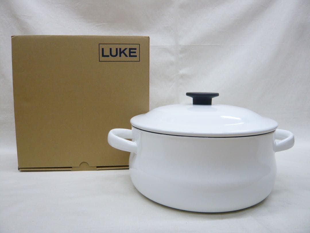 『野田琺瑯 ルーク』深型キャセロール25cm 4.8L 日本製 ガス・IH対応