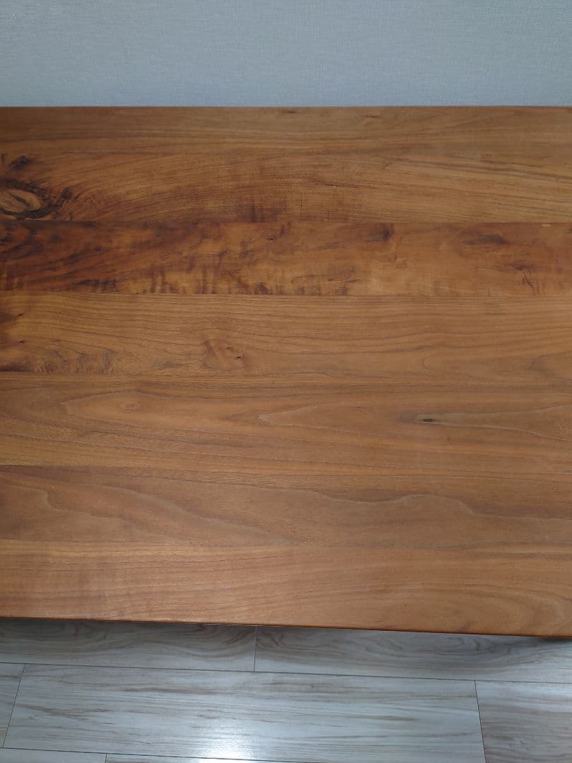 オーキタ家具　木製　ダイニングテーブ　ウォルナット　１枚板　ブラウン