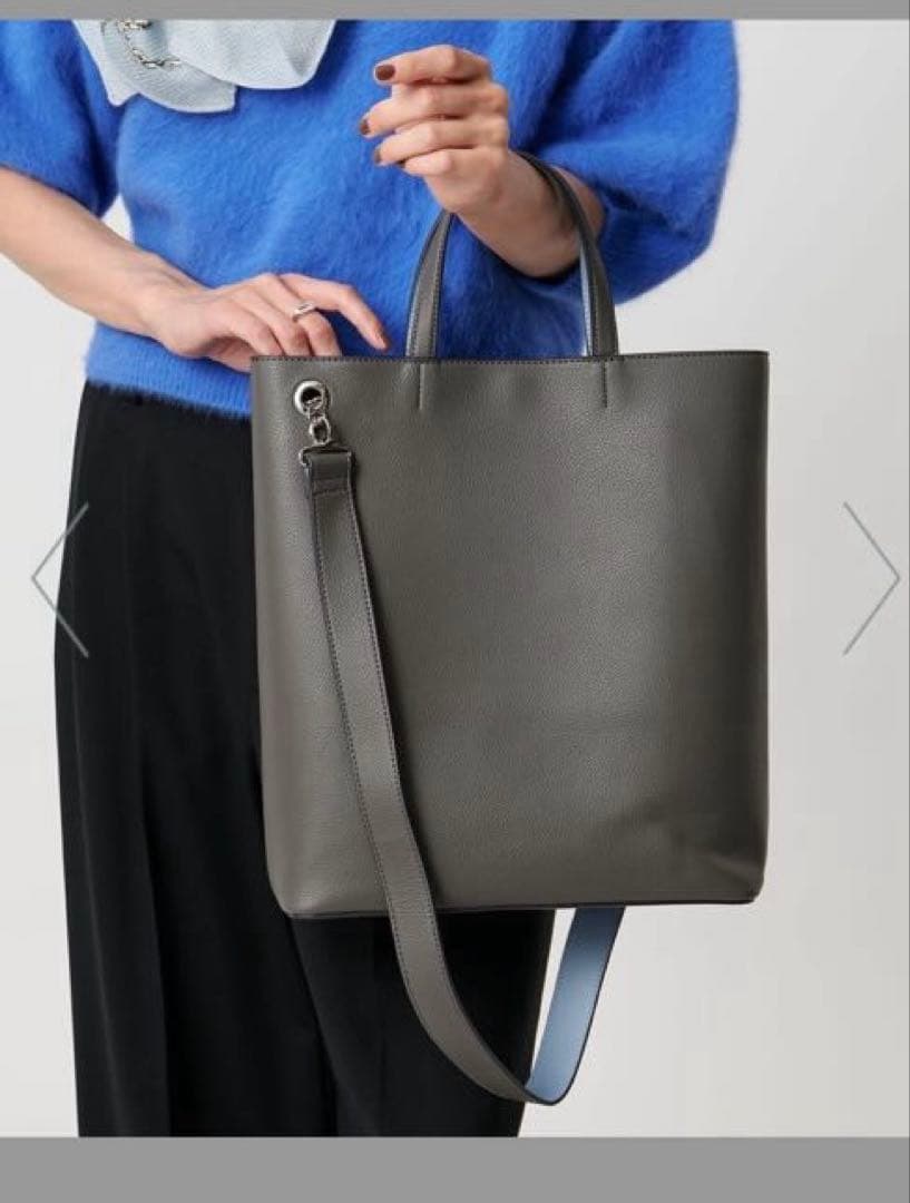 UNITED ARROWSグレー 合成皮革 トートバッグ