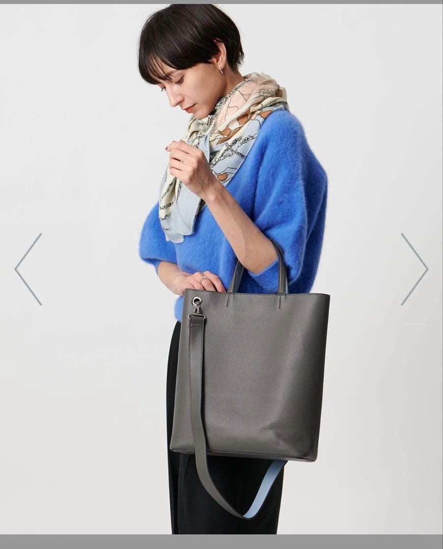 UNITED ARROWSグレー 合成皮革 トートバッグ