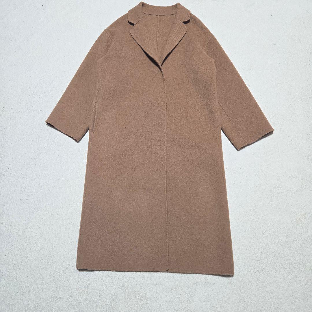 ソージュ　ウールリバーコート　キャメル