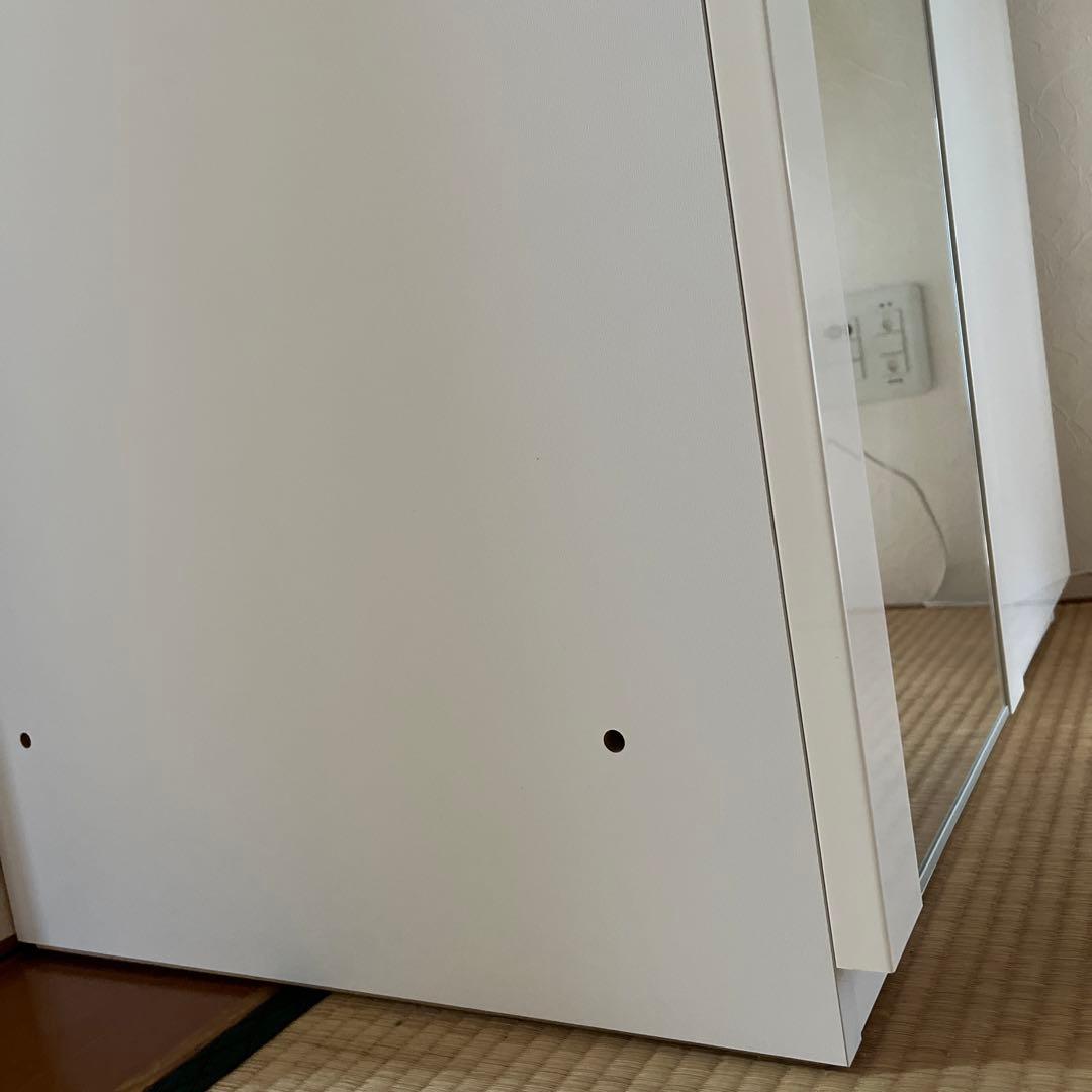ニトリワードローブポルテ80ホワイトミラー付
