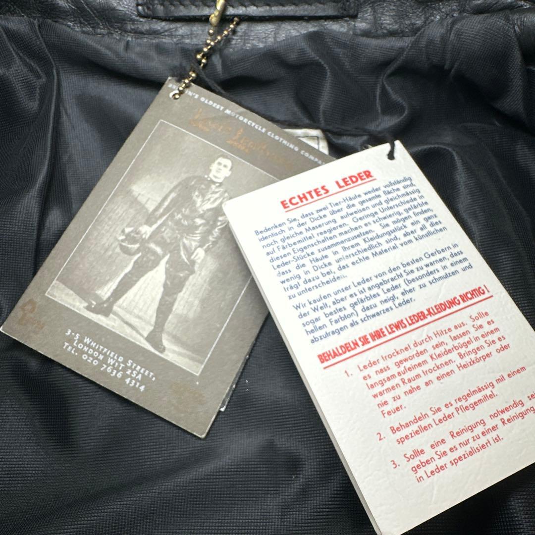 タグ付 極美品✨Lewis Leathers441Tサイクロン 42サイズ 黒